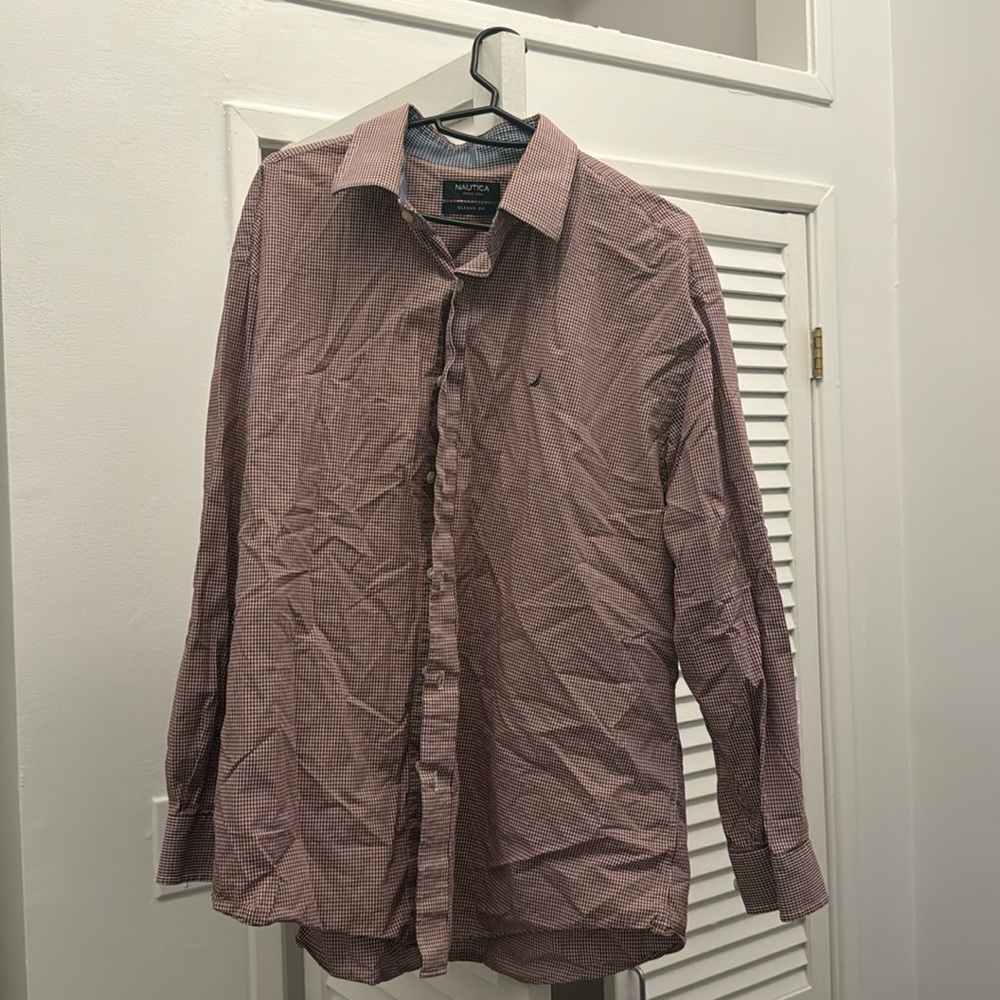 Red and blue Nautica button down